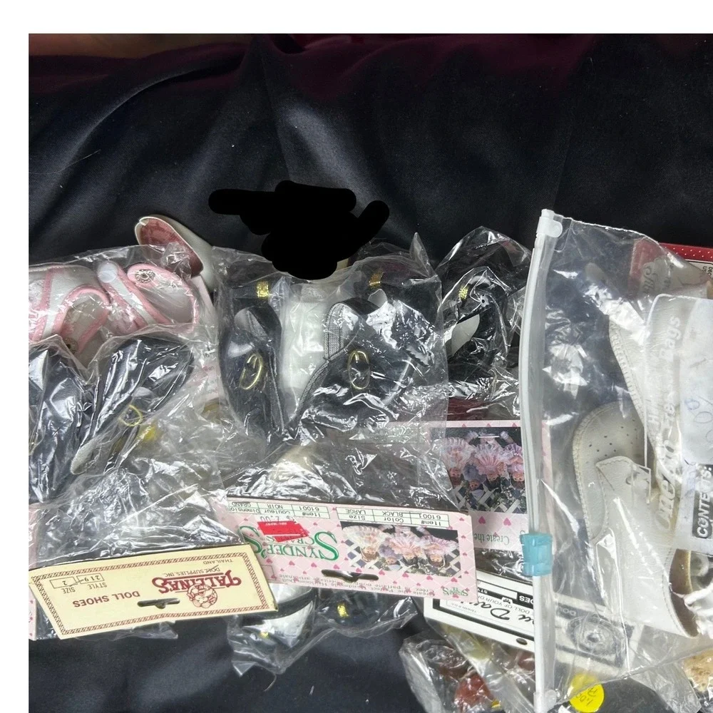 Vintage Doll Shoes Lot Tallina's Syndee's Darice Mary Janes Skates Boots 8 Pairs